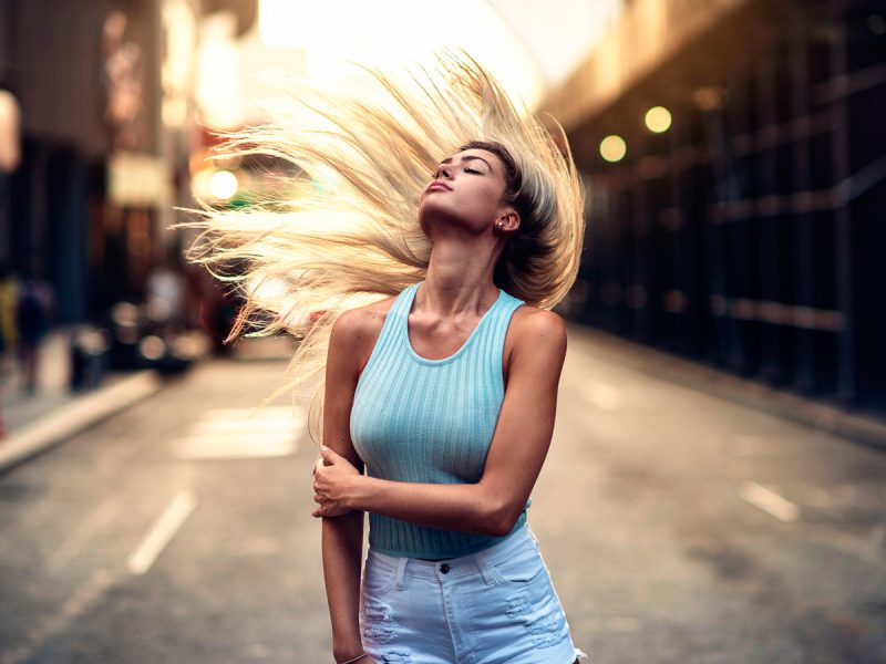 Shining hairstyle